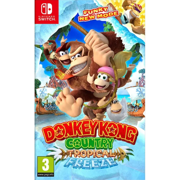 045496421724 Donkey Kong Country: Tropical Freeze Nintendo Switch Nuovo Gioco in Italiano